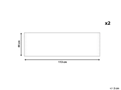 Beliani Aurinkotuolin Vaihtokangas Lehdet Valkoinen/Vihrea 2 Kpl Anzio/Avellino Best