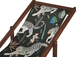 Beliani Aurinkotuolin Vaihtokangas Leopardi Musta 2 Kpl Anzio/Avellino Cheap