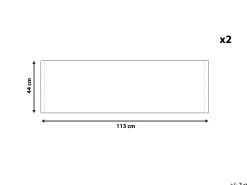 Beliani Aurinkotuolin Vaihtokangas Leopardi Musta 2 Kpl Anzio/Avellino Cheap