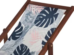 Beliani Aurinkotuolin Vaihtokangas Palmunlehdet Sininen 2 Kpl Anzio/Avellino Cheap