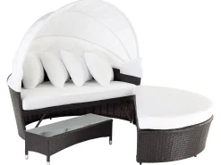 Beliani Aurinkovuode Polyrottinki Poyta Tummanruskea Sylt Lux Hot