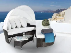 Beliani Aurinkovuode Polyrottinki Poyta Tummanruskea Sylt Lux Hot