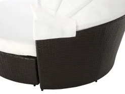 Beliani Aurinkovuode Polyrottinki Poyta Tummanruskea Sylt Lux Hot