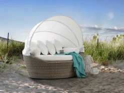 Beliani Aurinkovuode Polyrottinki Vaaleanruskea Sylt Online