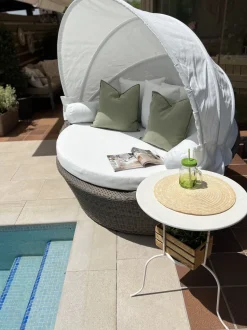 Beliani Aurinkovuode Polyrottinki Vaaleanruskea Sylt Online