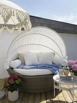 Beliani Aurinkovuode Polyrottinki Vaaleanruskea Sylt Online