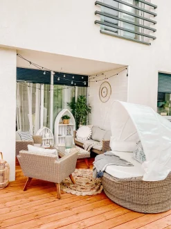 Beliani Aurinkovuode Polyrottinki Vaaleanruskea Sylt Online