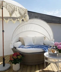 Beliani Aurinkovuode Polyrottinki Vaaleanruskea Sylt Online