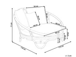 Beliani Aurinkovuode Rottinki Luonnonvari Rossano New