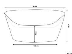 Beliani Aurinkovuoteiden Suojapeite 140 X 135 X 80 Cm Chuva Discount