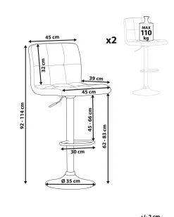 Beliani Baarijakkara Kangas Vaalea Beige 2 Kpl Marion Outlet