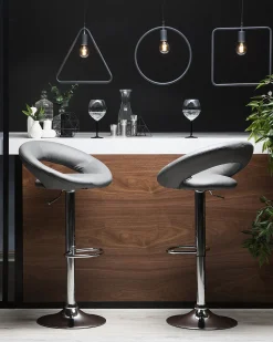 Beliani Baarijakkara Keinonahka Harmaa 2 Kpl Peoria Online