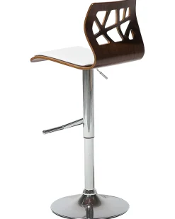 Beliani Baarijakkara Keinonahka Tumma Puu/Valkoinen Petersburg Hot