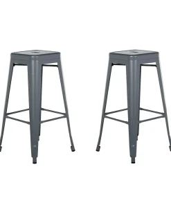 Beliani Baarijakkara Teras Harmaa 76 Cm 2 Kpl Cabrillo Hot