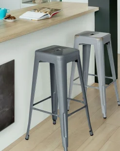 Beliani Baarijakkara Teras Harmaa 76 Cm 2 Kpl Cabrillo Hot