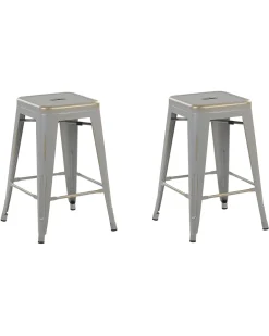 Beliani Baarijakkara Teras Hopea/Kulta 60 Cm 2 Kpl Cabrillo Outlet