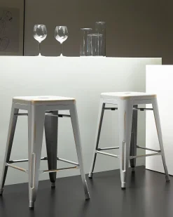 Beliani Baarijakkara Teras Hopea/Kulta 60 Cm 2 Kpl Cabrillo Outlet