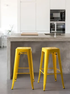 Beliani Baarijakkara Teras Keltainen 76 Cm 2 Kpl Cabrillo Discount