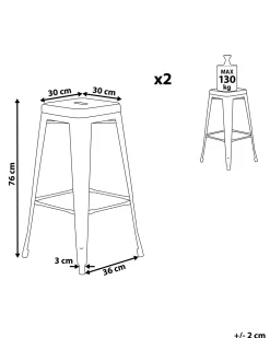 Beliani Baarijakkara Teras Keltainen 76 Cm 2 Kpl Cabrillo Discount