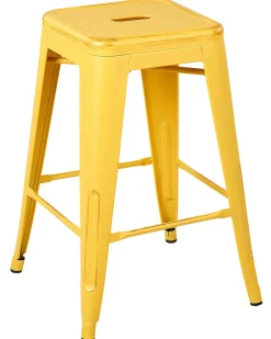 Beliani Baarijakkara Teras Keltainen/Kulta 60 Cm 2 Kpl Cabrillo Cheap