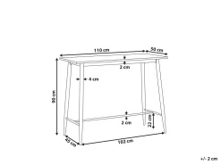 Beliani Baaripoyta Valkoinen/Vaalea Puu 90 X 50 Cm Chaves Clearance