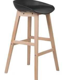 Beliani Baarituoli Muovi Musta 2 Kpl Micco Sale