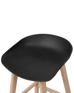 Beliani Baarituoli Muovi Musta 2 Kpl Micco Sale