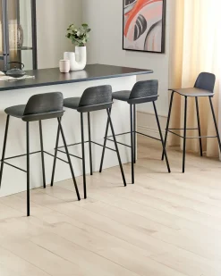 Beliani Baarituoli Musta 4 Kpl Mora Clearance