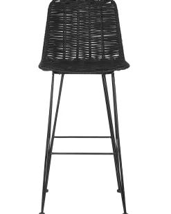 Beliani Baarituoli Rottinki Musta 2 Kpl Cassita Cheap