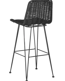 Beliani Baarituoli Rottinki Musta 2 Kpl Cassita Cheap