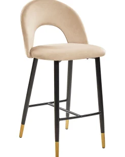 Beliani Baarituoli Sametti Beige 2 Kpl Falton Fashion