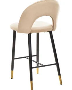 Beliani Baarituoli Sametti Beige 2 Kpl Falton Fashion