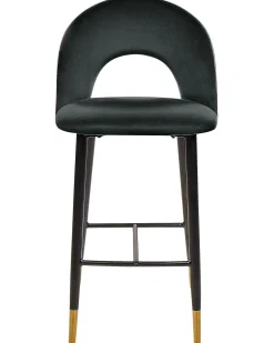 Beliani Baarituoli Sametti Musta 2 Kpl Falton Flash Sale