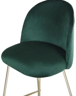 Beliani Baarituoli Sametti Smaragdinvihrea 2 Kpl Arcola Outlet