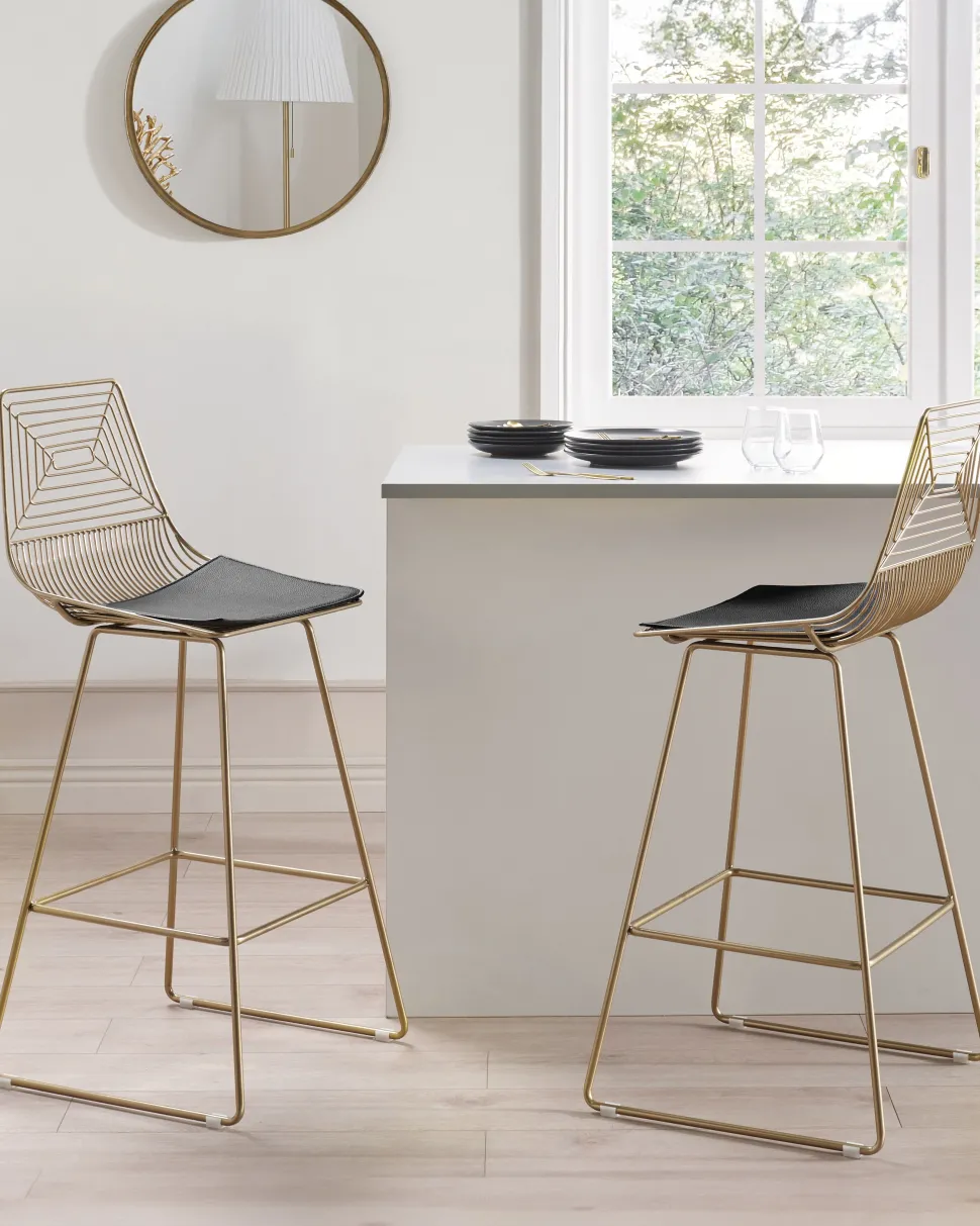 Beliani Baarituoli Teras Kulta 2 Kpl Bisbee Cheap