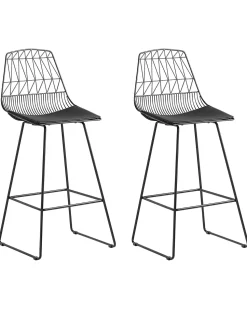 Beliani Baarituoli Teras Musta 2 Kpl Preston Best