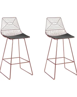 Beliani Baarituoli Teras Ruusukulta 2 Kpl Bisbee Online