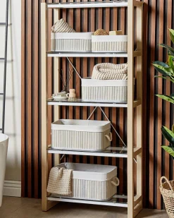 Beliani Bambukori Harmaa 5 Kpl Talpe Flash Sale