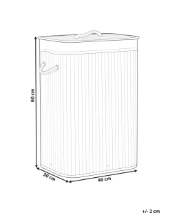 Beliani Bambukori Musta 40 X 30 Cm Komari Flash Sale