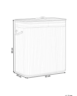 Beliani Bambukori Vaalea Puu 52 X 34 Cm Kalthota Flash Sale