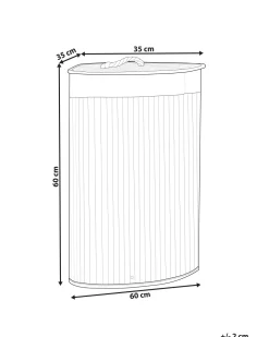 Beliani Bambukori Vaalea Puu 60 X 35 Cm Matara Best Sale