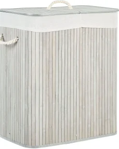 Beliani Bambukori Vaaleanharmaa 50 X 30 Cm Kandy Fashion