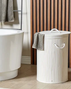 Beliani Bambukori Valkoinen 40 Cm Sannar Cheap