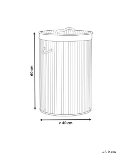 Beliani Bambukori Valkoinen 40 Cm Sannar Cheap