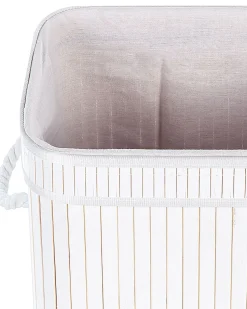 Beliani Bambukori Valkoinen 40 X 30 Cm Kalutara Clearance