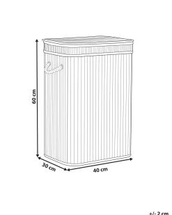 Beliani Bambukori Valkoinen 40 X 30 Cm Kalutara Clearance