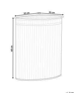 Beliani Bambukori Valkoinen 42 X 30 Cm Badulla Flash Sale