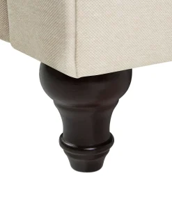 Beliani Beige Kangasverhoiltu Nojatuoli Chesterfield Clearance