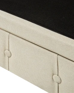 Beliani Beige Kangasverhoiltu Nojatuoli Chesterfield Clearance