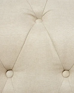 Beliani Beige Kangasverhoiltu Nojatuoli Chesterfield Clearance